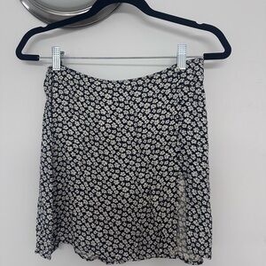 Reformation Blue and White Floral Mini Skirt